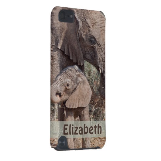 Mother Baby African Elephant iPod Touch 5G Case (Back/Right)