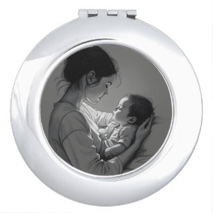 Mother & Baby artwork Compact Mirror