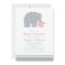 Mother Baby Elephant Pink Gray Baby Girl Shower