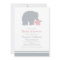 Mother Baby Elephant Pink Gray Baby Girl Shower