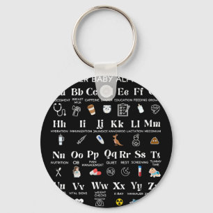 Mother Baby Nurse Alphabet Mbu Appreciation Postpa Keychain