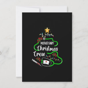 MOTHER BABY Nurse Christmas Crew Nurse Squad Xmas Invitation