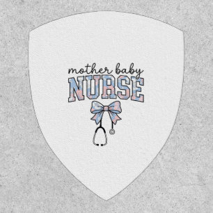 Mother Baby Nurse Floral Bow Shirt Design_1 Patch