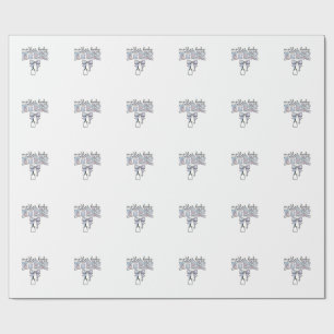 Mother Baby Nurse Floral Bow Shirt Design_1 Wrapping Paper