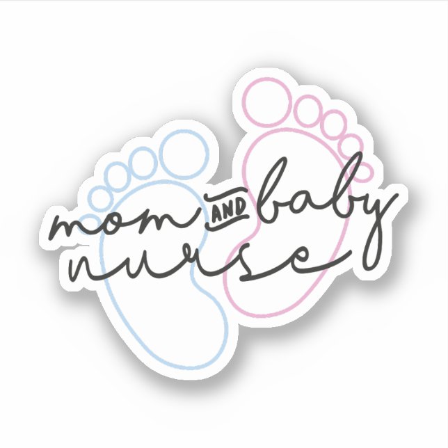 Mother Baby Nurse Gift, Postpartum Nurse Sticker (Front)