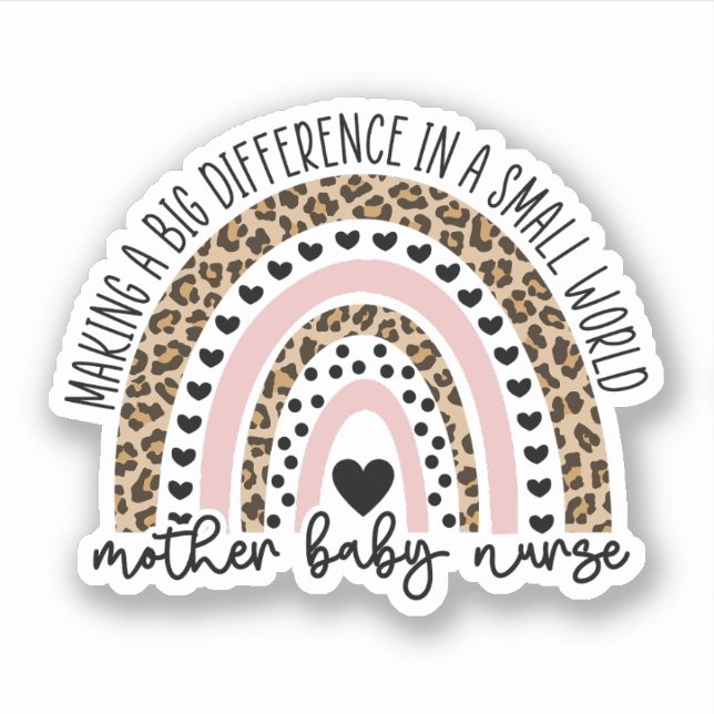 Mother Baby Nurse Gift, Postpartum Nurse Sticker (Front)
