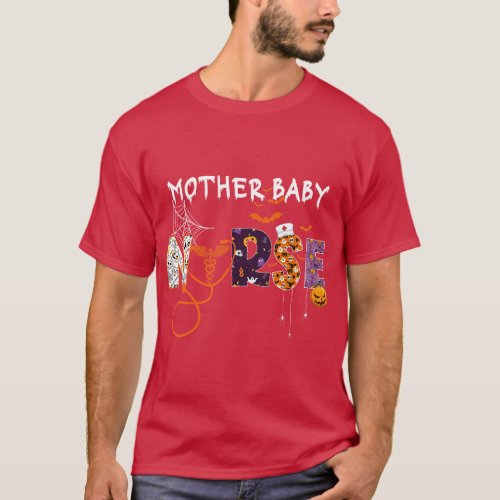 MOTHER BABY Nurse halloween Spooky Stethoscope nur T_Shirt