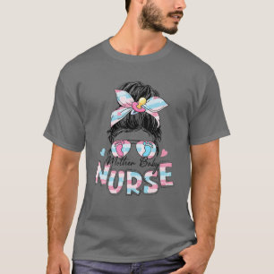 Mother Baby Nurse Messy Bun Women Sunglasses Funny T-Shirt