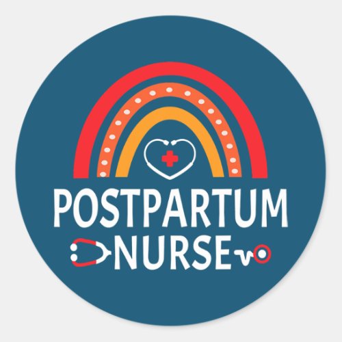 Mother Baby Nurse Postpartum Nurse Nursing Gifts  Classic Round Sticker