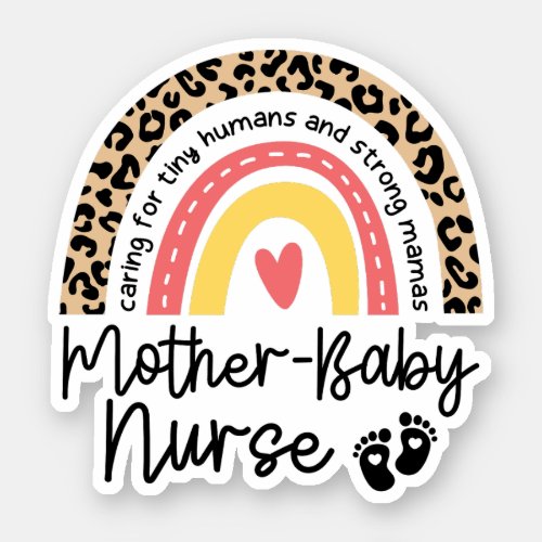 Mother Baby Nurse Rainbow Postpartum Nurse Gift Sticker