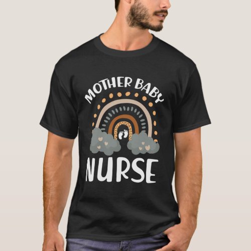 Mother Baby Nurse Rainbow T_Shirt