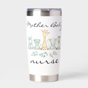 Mother Baby Nurse Safari Jungle Animal Nursery Insulated Tumbler