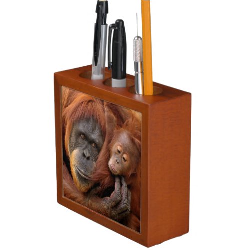 Mother  Baby Orangutan Desk Organizer