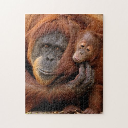 Mother  Baby Orangutan Jigsaw Puzzle