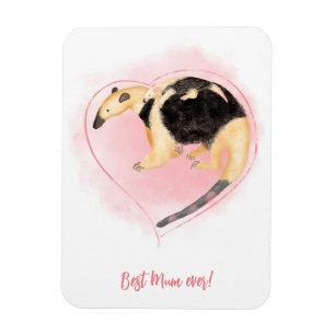 Mother & baby tamandua Best mum ever fridge magnet