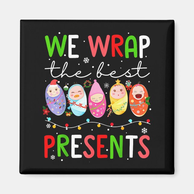 Mother Baby Unit Christmas Labor And Delivery Nurs Magnet (Front)