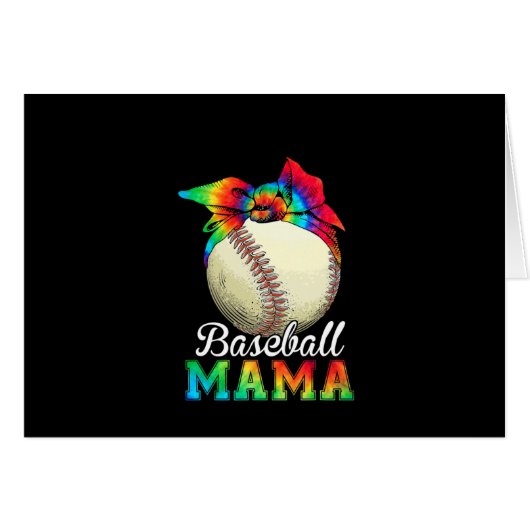 Mother Baseball Mama Birthday Cards (Front Horizontal)
