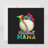 Baseball with flag of America Happy Mother's Day Holiday Card