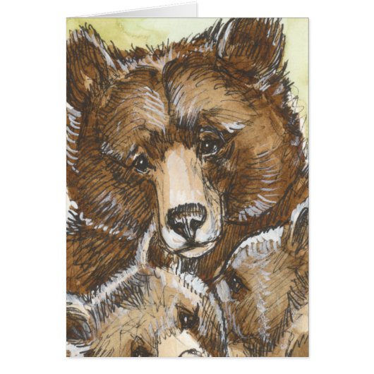 Mother Bear and Cubs Cards (Front)