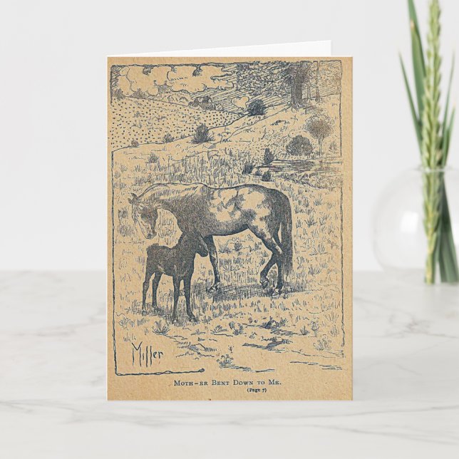 Mother Bent DownTo Me Black Beauty Card (Front)