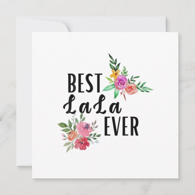 Mother Best Lala Ever Birthday Invitation (Front)