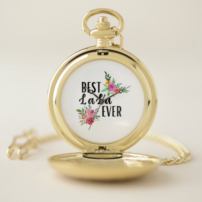 Mother Best Lala Ever Birthday Pocket Watch (Inside)