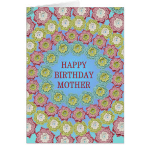 Mother Birthday Crochet Flowers Cards