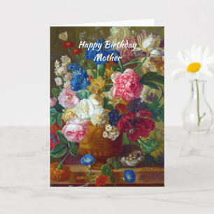 Mother Birthday Flowers Christian Card