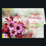 Mother Birthday Pink Flowers<br><div class="desc">A birthday card for your mother. Pink hellebore flowers,  also known as the christmas rose,  set against a background of red leaves from the cotinus shrub.</div>