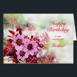 Mother Birthday Pink Flowers<br><div class="desc">A birthday card for your mother. Pink hellebore flowers,  also known as the christmas rose,  set against a background of red leaves from the cotinus shrub.</div>