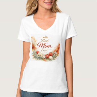Mother Boho Watercolor Peach Mint, Agate Gold, Art T-Shirt