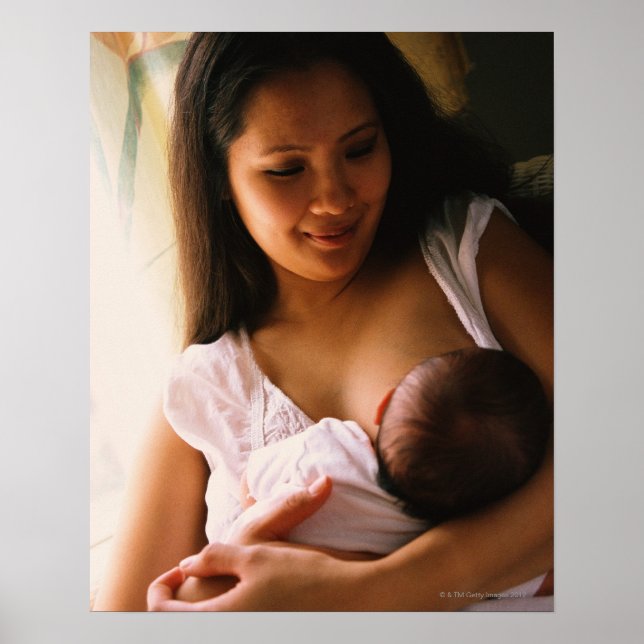 Mother Breast Feeding Newborn Poster (Front)