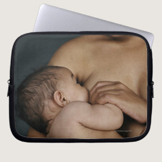 Mother breastfeeding baby boy (6-11 months) laptop sleeve