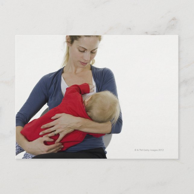 Mother breastfeeding her baby. postcard (Front)