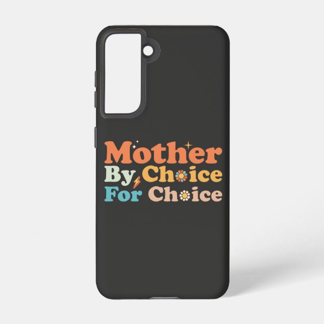 Mother By Choice For Choice Groovy Retro Samsung Galaxy Case (Back)