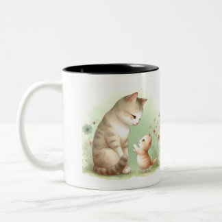 Mother Cat and Kitten: A Heartwarming Moment Mug