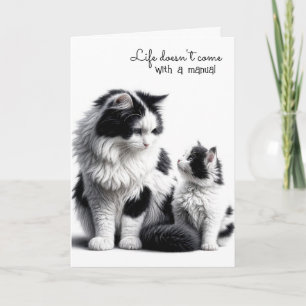 Mother Cat and Kitten Birthday Card