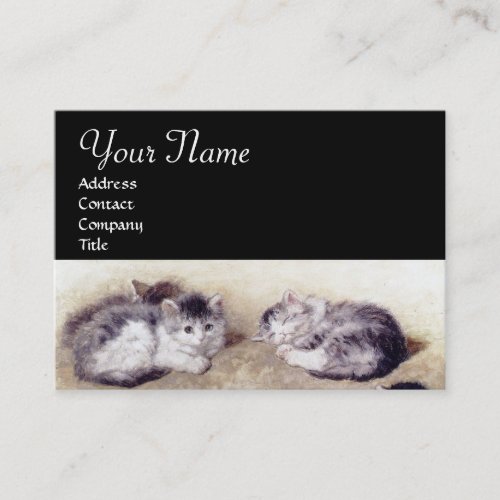 MOTHER CAT WITH KITTENS BUSINESS CARD