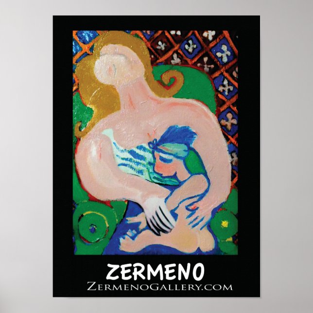 "Mother & Child" by Zermeno Poster (Front)