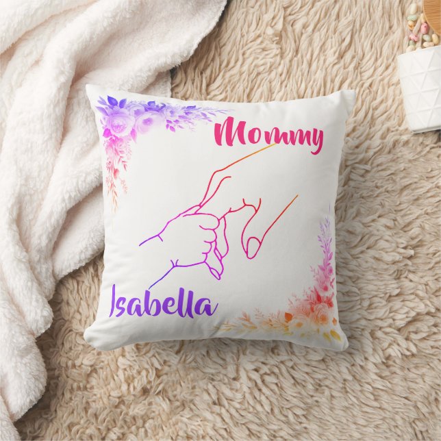 Mother & Child Hands  Throw Pillow (Blanket)