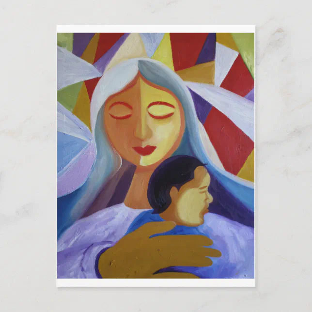 Mother & Child in Cubism World Postcard | Zazzle