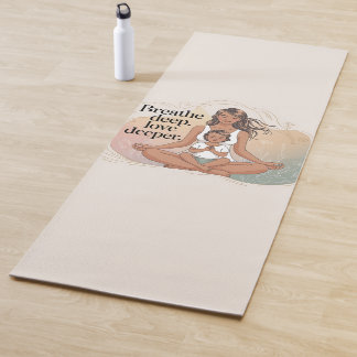 Mother Child Mindfulness Meditation Art Yoga Mat