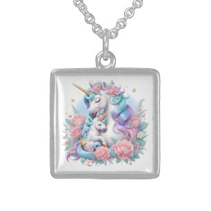 Mother & Child Unicorns - Necklace