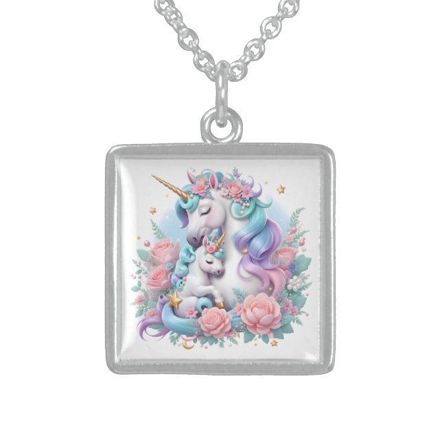 Mother & Child Unicorns - Necklace (Front)