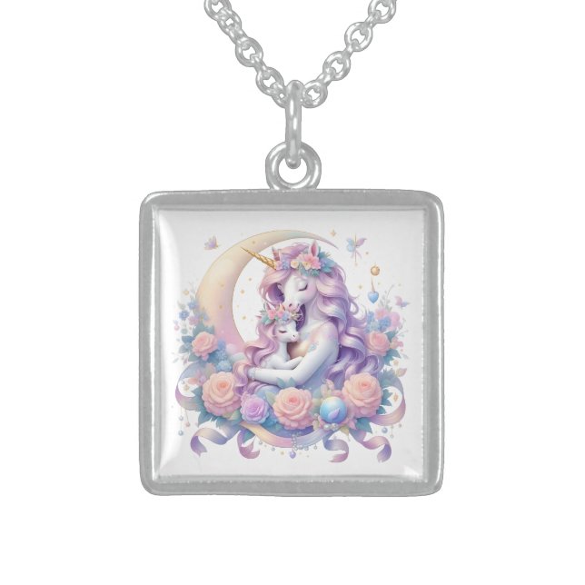 Mother & Child Unicorns - Necklace (Front)