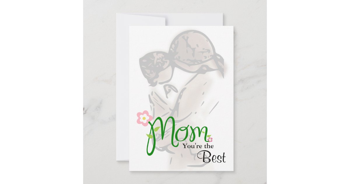 Mother Child With Custom Text Oval Photo Frame Thank You Card Zazzle Com