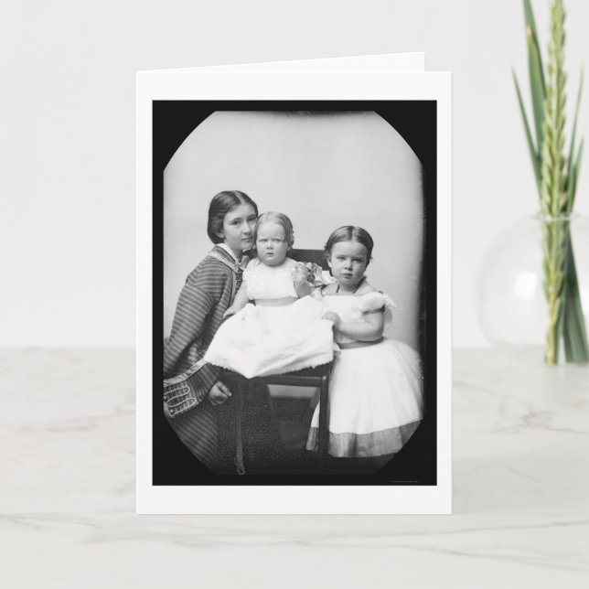Mother & Children, Gertrude Hubbard Daguerreotype Card (Front)