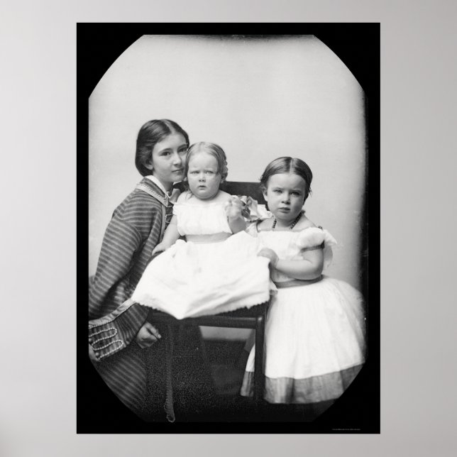 Mother & Children, Gertrude Hubbard Daguerreotype Poster (Front)