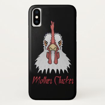 Mother Clucker Cartoon Rooster Iphone Case by PugWiggles at Zazzle