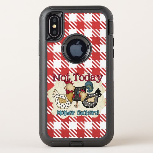 Mother Cluckers Chickens OtterBox Defender iPhone X Case